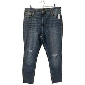 Blue Old Navy Women's Extra High Waist Rockstar 360° Stretch Super Skinny Jeans